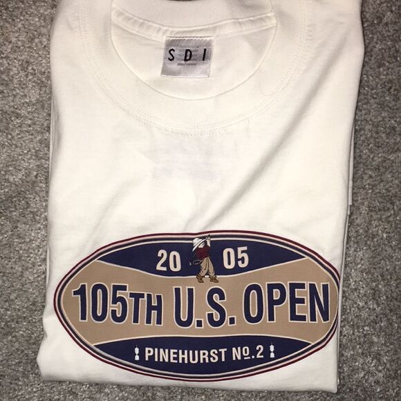 New 2005 White Pinehurst No 2 Putter Boy 105th US Open Golf T shirt M Michael - Picture 5 of 5